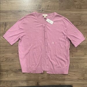 LOFT Lilac Button-Up Cardigan